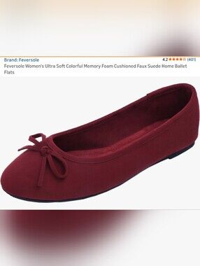 Red Women’s Ballet Flats - Classic Bow